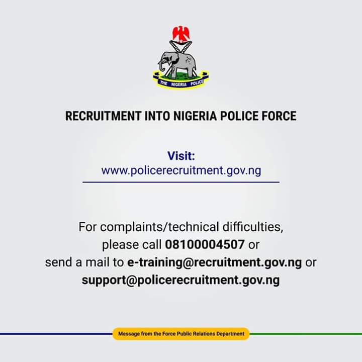 www.policerecruitment.gov.ng Registration Portal